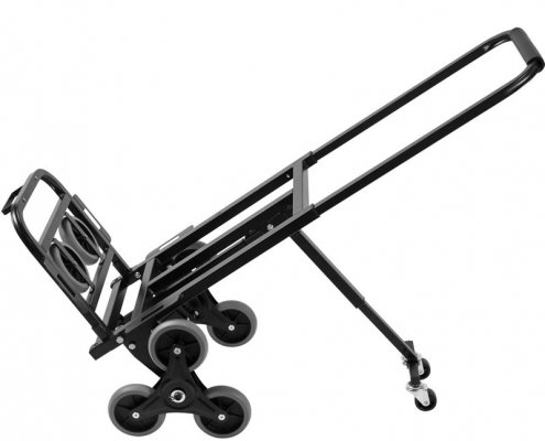 Six-wheel climbing stairs, adjustable foldable trolley trolley